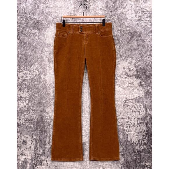 Vintage Abercrombie & Fitch Pants 4 Womens Y2K Caramel Corduroy Low Rise Boot - Picture 1 of 7